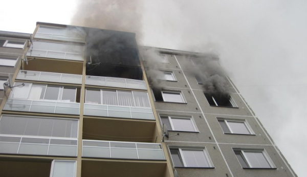 Požáru bytu ve Valašském Meziříčí
