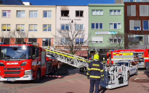 Výbuch plynu v provozovně masáží ve Zlíně vyděsil občany